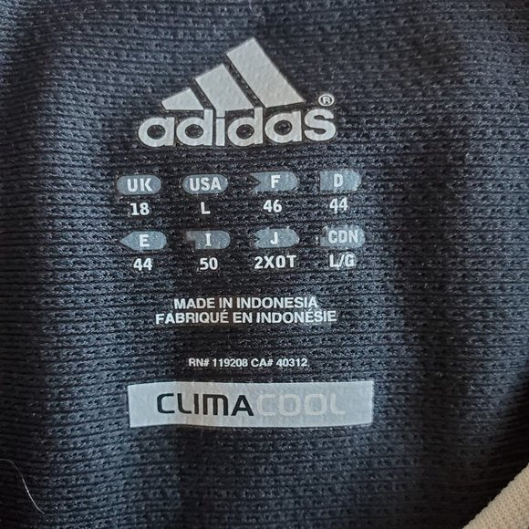 Adidas athletic black long sleeve top sz large - Picture 7 of 8